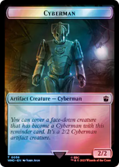 Warrior // Cyberman Double-Sided Token (Surge Foil) [Doctor Who Tokens] | Eastridge Sports Cards & Games
