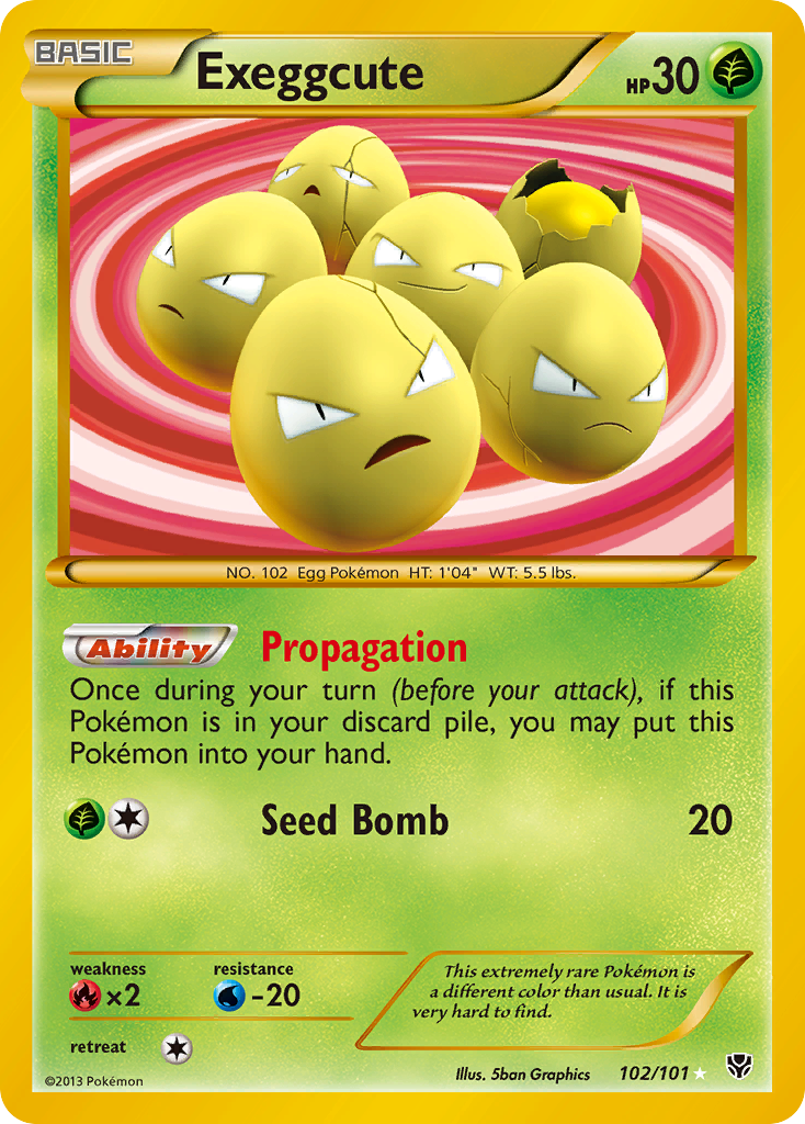 Exeggcute (102/101) [Black & White: Plasma Blast] | Eastridge Sports Cards & Games