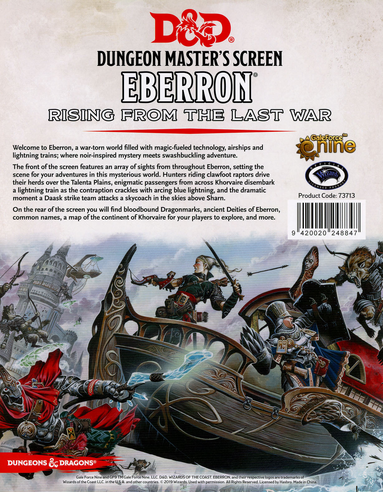 Dungeons & Dragons: Dungeon Master's Screen - Eberron Rising from the Last War (5th Edition) | Eastridge Sports Cards & Games