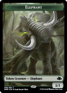 Elephant // Marit Lage Double-Sided Token [Dominaria Remastered Tokens] | Eastridge Sports Cards & Games