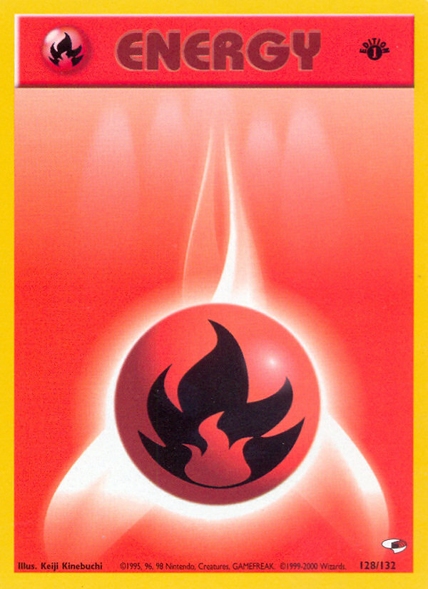 Fire Energy (128/132) [Gym Heroes 1st Edition] | Eastridge Sports Cards & Games