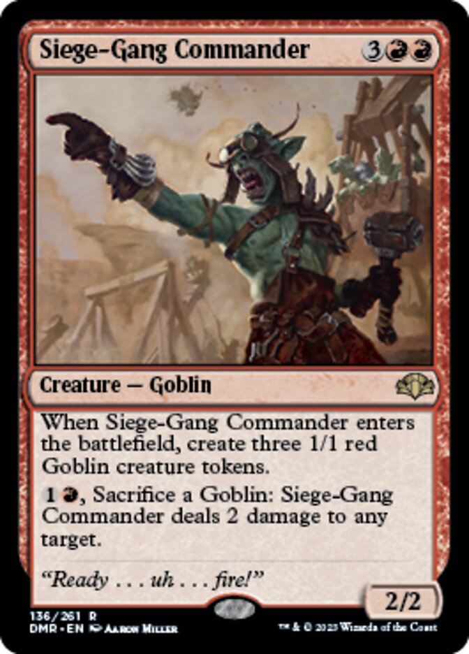 Siege-Gang Commander [Dominaria Remastered] | Eastridge Sports Cards & Games