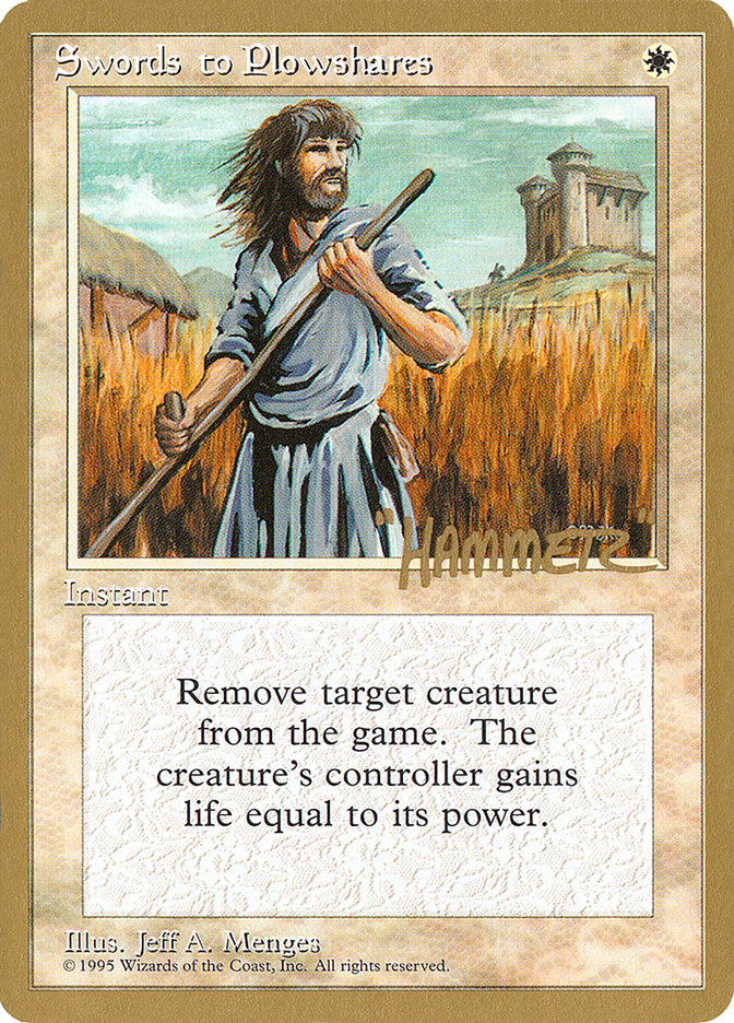 Swords to Plowshares (Shawn "Hammer" Regnier) [Pro Tour Collector Set] | Eastridge Sports Cards & Games
