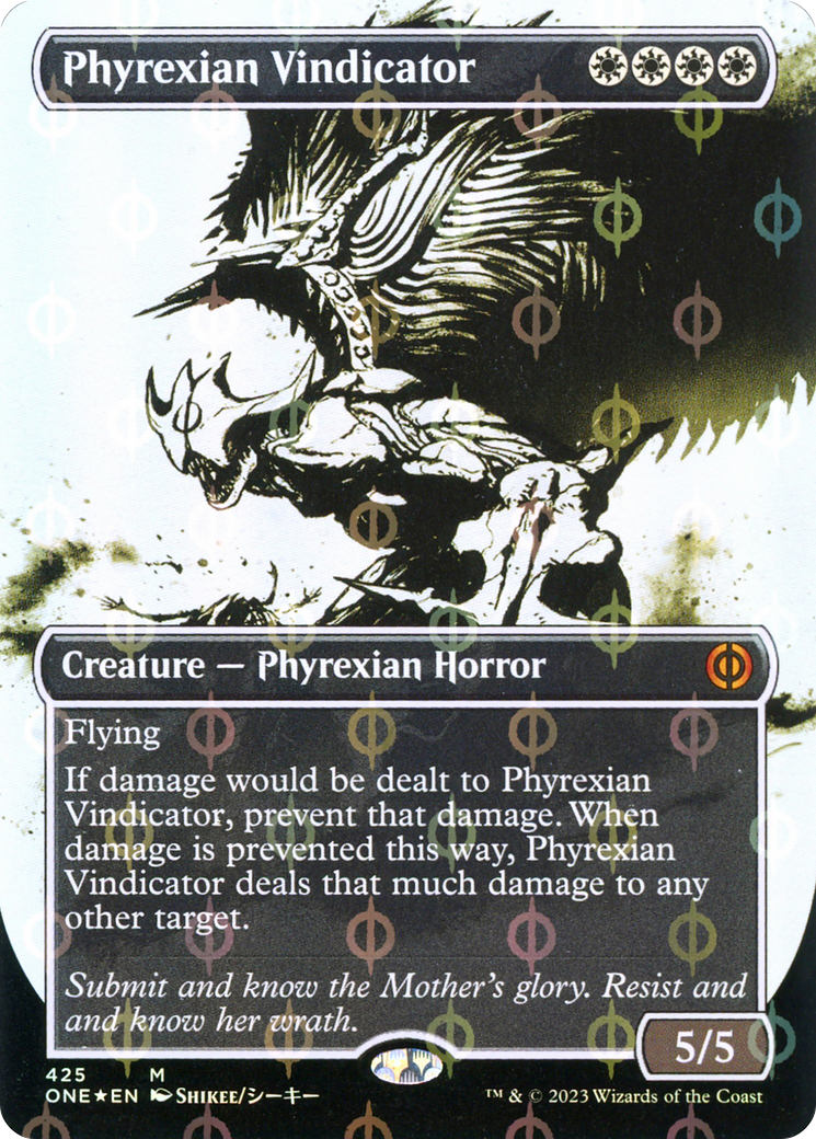 Phyrexian Vindicator (Borderless Ichor Step-and-Compleat Foil) [Phyrexia: All Will Be One] | Eastridge Sports Cards & Games