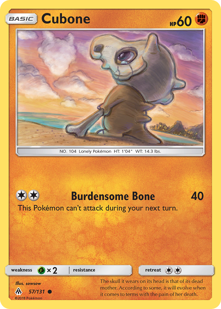 Cubone (57/131) [Sun & Moon: Forbidden Light] | Eastridge Sports Cards & Games