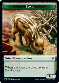 Boar // Food (16) Double-sided Token [Throne of Eldraine Tokens] | Eastridge Sports Cards & Games