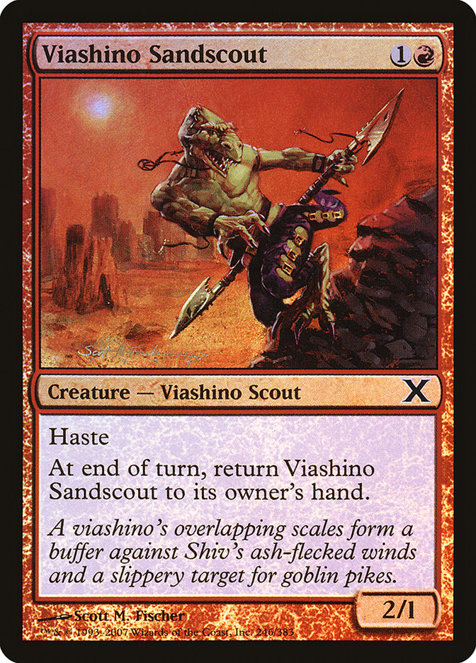 Viashino Sandscout (Premium Foil) [Tenth Edition] | Eastridge Sports Cards & Games