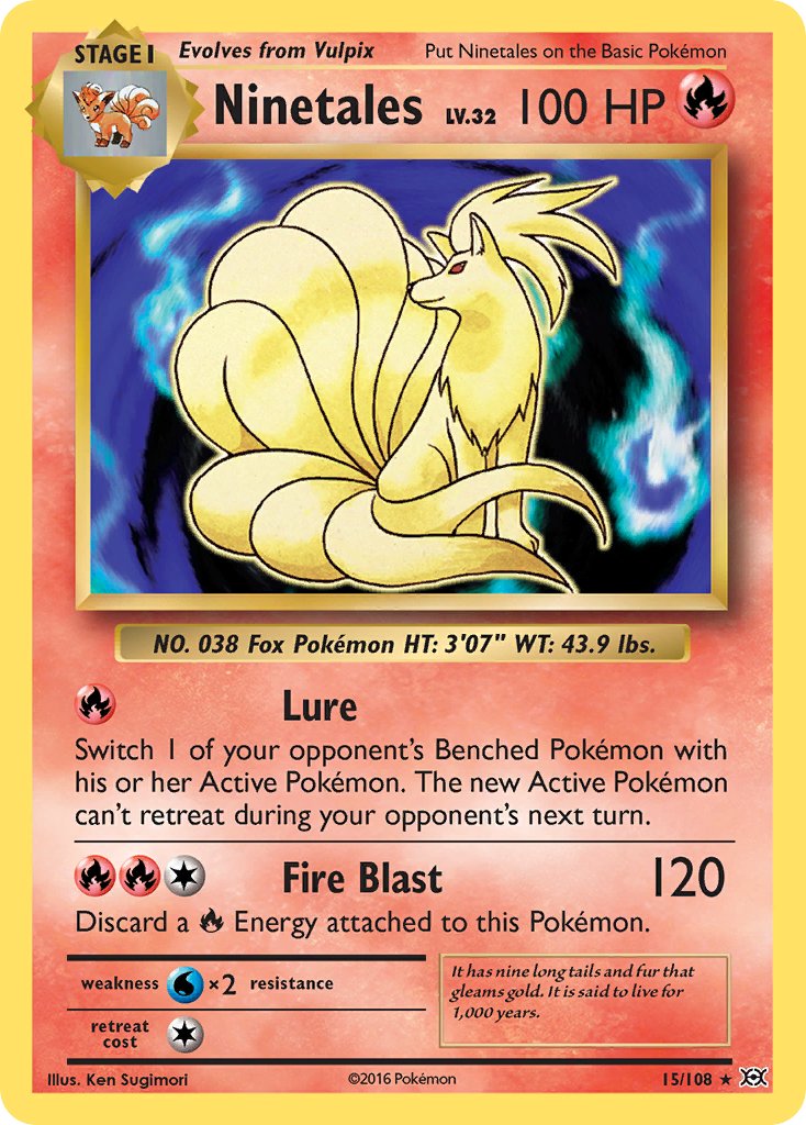 Ninetales (15/108) (Theme Deck Exclusive) [XY: Evolutions] | Eastridge Sports Cards & Games