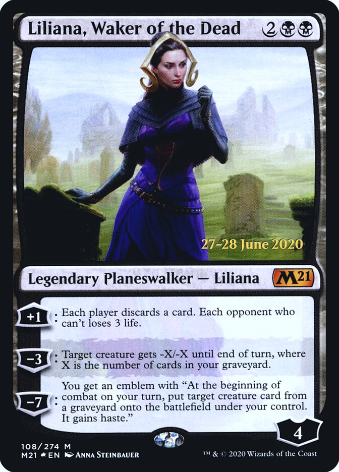 Liliana, Waker of the Dead  [Core Set 2021 Prerelease Promos] | Eastridge Sports Cards & Games