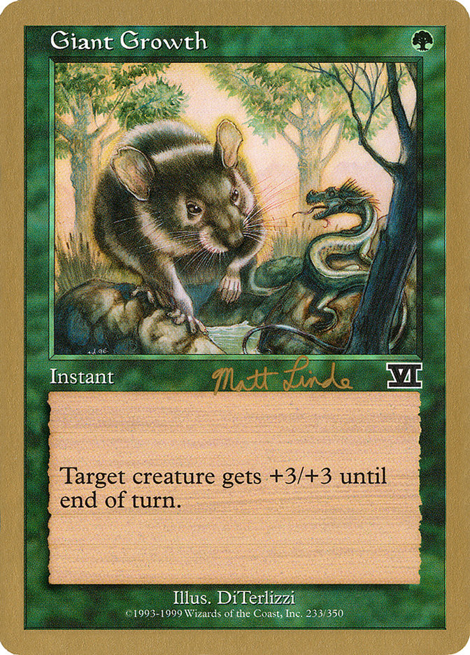 Giant Growth (Matt Linde) [World Championship Decks 1999] | Eastridge Sports Cards & Games