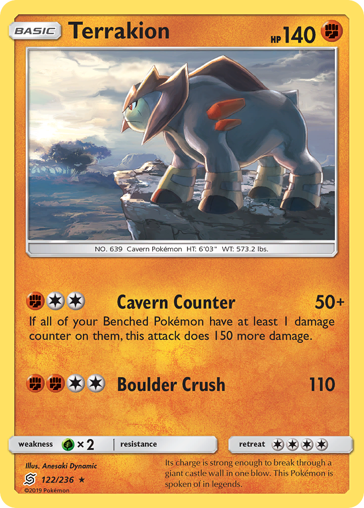 Terrakion (122/236) [Sun & Moon: Unified Minds] | Eastridge Sports Cards & Games