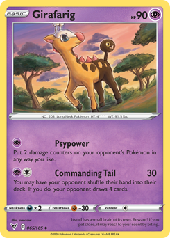 Girafarig (065/185) [Sword & Shield: Vivid Voltage] | Eastridge Sports Cards & Games