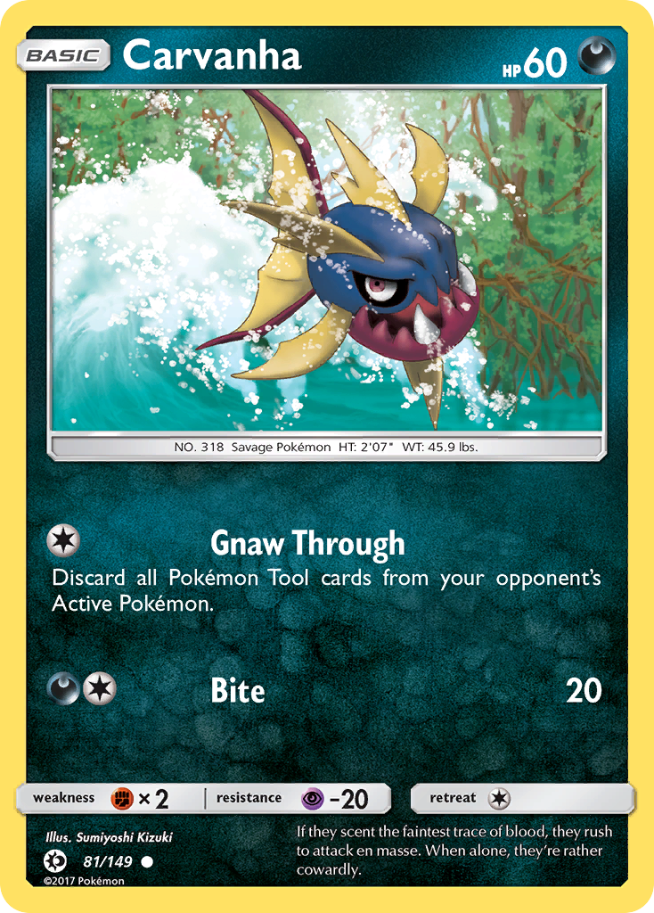 Carvanha (81/149) [Sun & Moon: Base Set] | Eastridge Sports Cards & Games