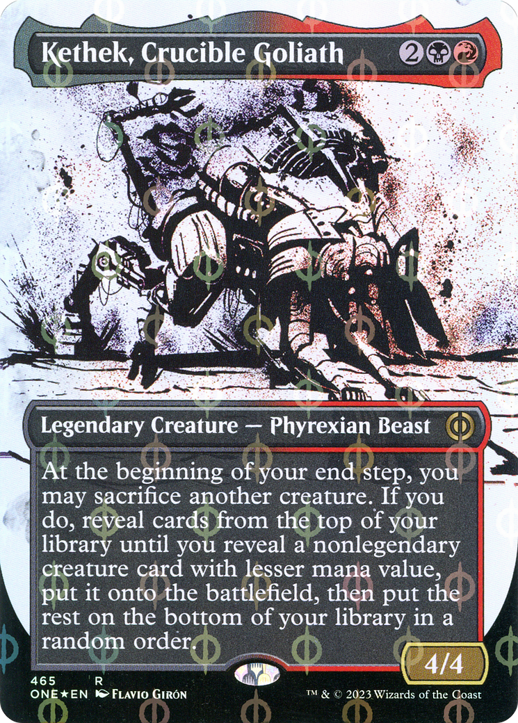 Kethek, Crucible Goliath (Borderless Ichor Step-and-Compleat Foil) [Phyrexia: All Will Be One] | Eastridge Sports Cards & Games