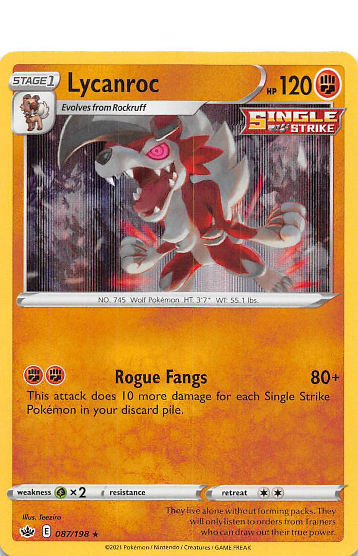 Lycanroc (087/198) [Sword & Shield: Chilling Reign] | Eastridge Sports Cards & Games