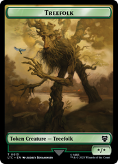 Beast // Treefolk Double Sided Token [The Lord of the Rings: Tales of Middle-Earth Commander Tokens] | Eastridge Sports Cards & Games