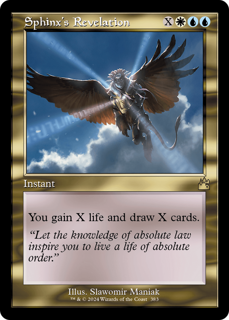 Sphinx's Revelation (Retro Frame) [Ravnica Remastered] | Eastridge Sports Cards & Games