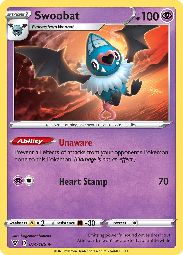 Swoobat (074/185) [Sword & Shield: Vivid Voltage] | Eastridge Sports Cards & Games