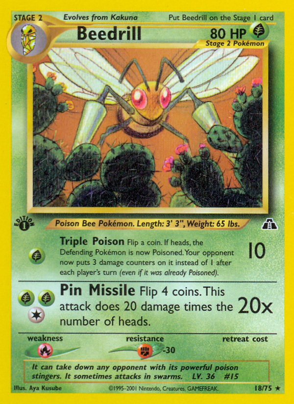 Beedrill (18/75) [Neo Discovery 1st Edition] | Eastridge Sports Cards & Games