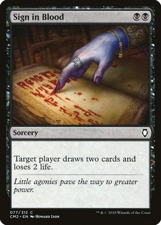 Sign in Blood [Commander Anthology Volume II] | Eastridge Sports Cards & Games