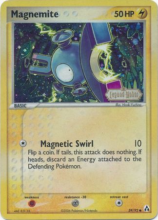 Magnemite (59/92) (Stamped) [EX: Legend Maker] | Eastridge Sports Cards & Games