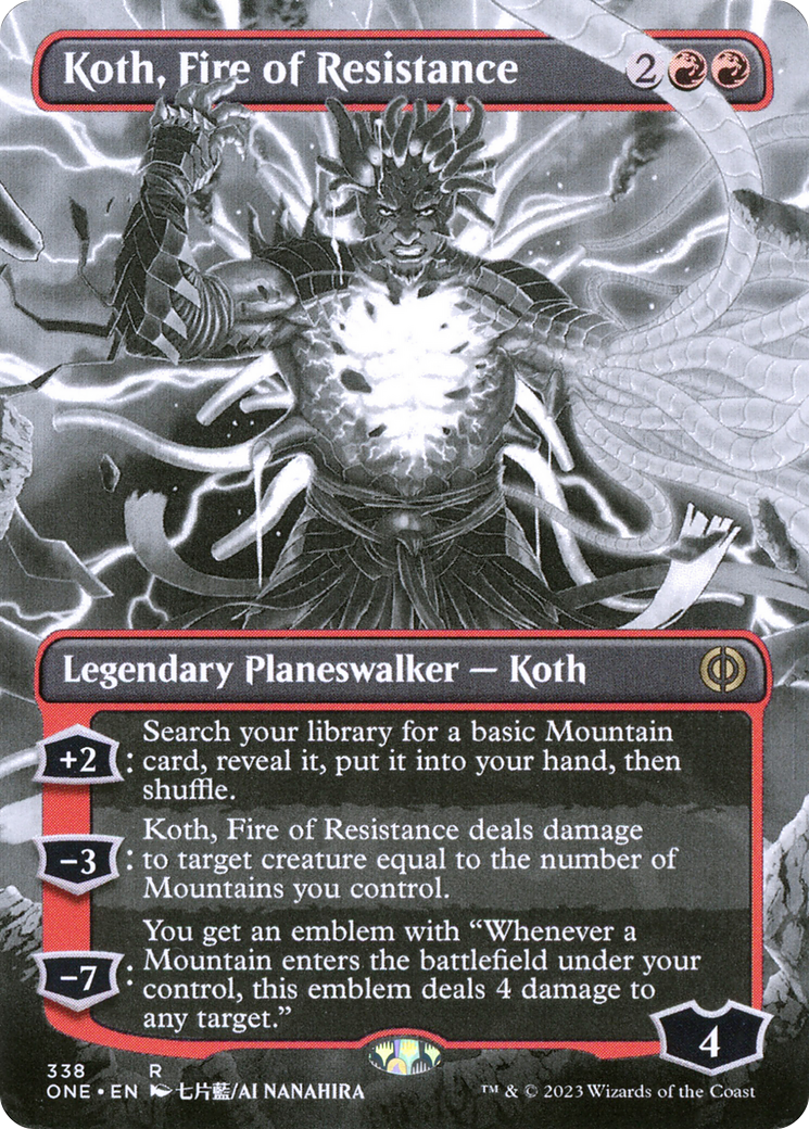 Koth, Fire of Resistance (Borderless Manga) [Phyrexia: All Will Be One] | Eastridge Sports Cards & Games