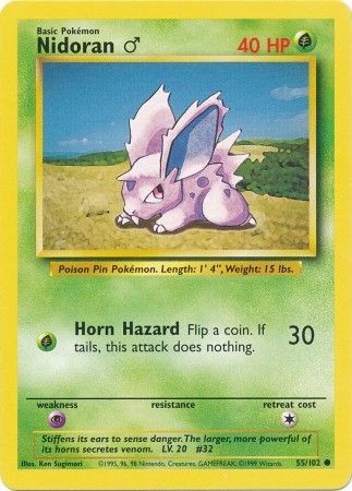 Nidoran (55/102) (Male) [Base Set Unlimited] | Eastridge Sports Cards & Games