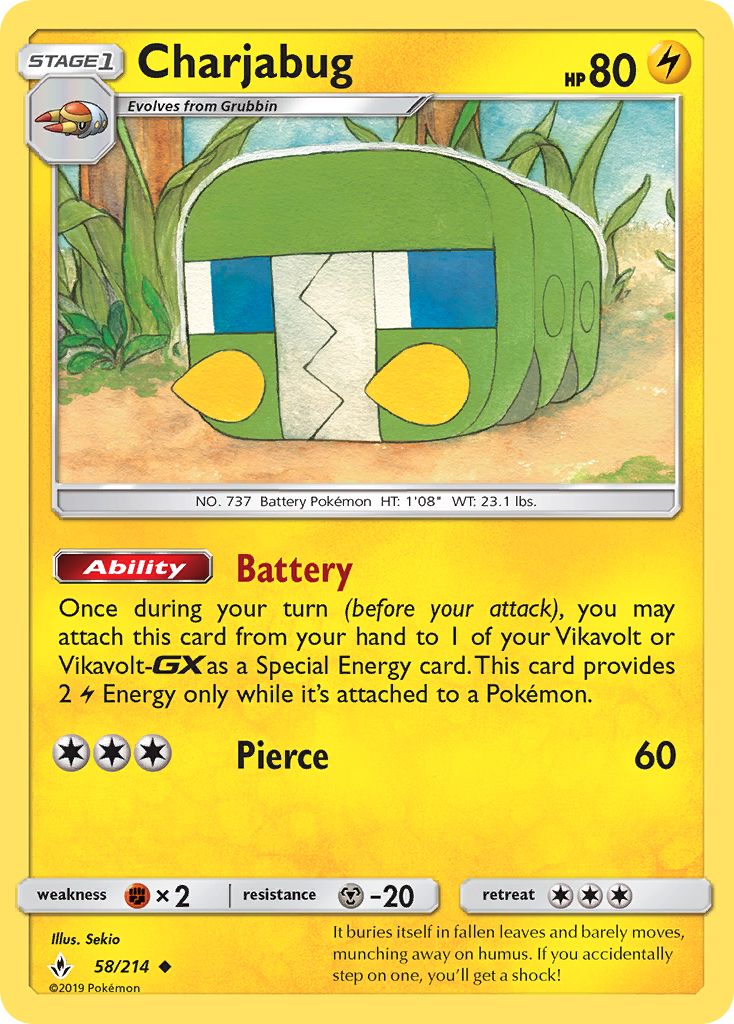 Charjabug (58/214) [Sun & Moon: Unbroken Bonds] | Eastridge Sports Cards & Games