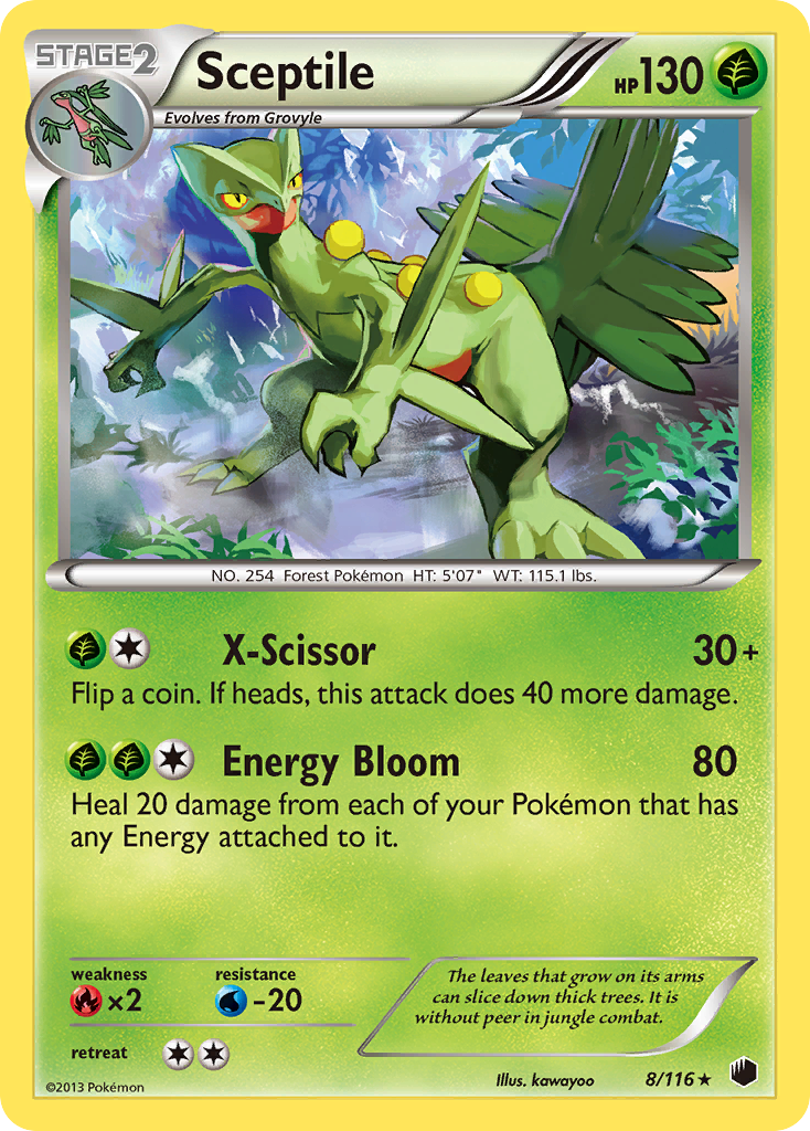 Sceptile (8/116) [Black & White: Plasma Freeze] | Eastridge Sports Cards & Games