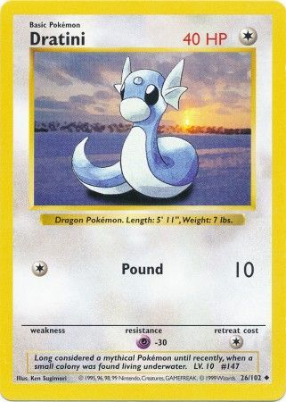 Dratini (26/102) [Base Set Shadowless Unlimited] | Eastridge Sports Cards & Games