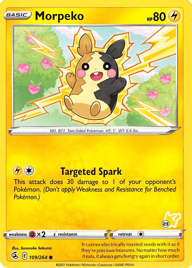 Morpeko (109/264) (Pikachu Stamp #23) [Battle Academy 2022] | Eastridge Sports Cards & Games