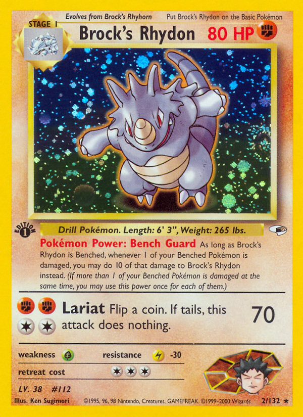 Brock's Rhydon (2/132) [Gym Heroes 1st Edition] | Eastridge Sports Cards & Games