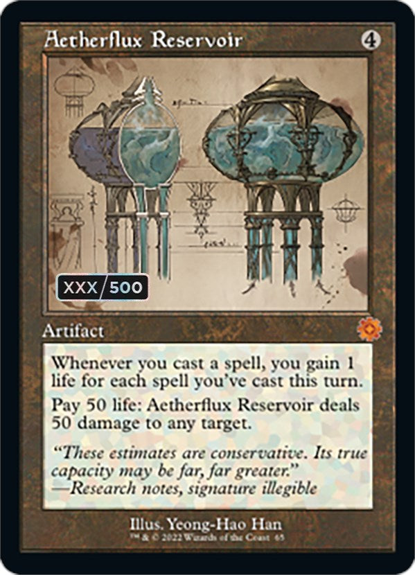 Aetherflux Reservoir (Retro Schematic) (Serial Numbered) [The Brothers' War Retro Artifacts] | Eastridge Sports Cards & Games