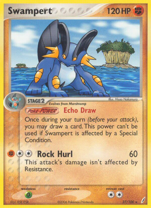 Swampert (27/100) (Theme Deck Exclusive) [EX: Crystal Guardians] | Eastridge Sports Cards & Games