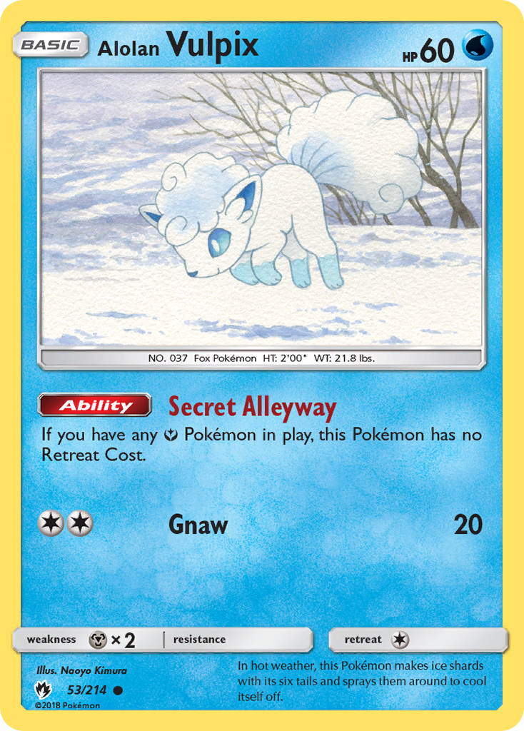 Alolan Vulpix (53/214) [Sun & Moon: Lost Thunder] | Eastridge Sports Cards & Games