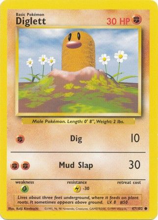 Diglett (47/102) [Base Set Unlimited] | Eastridge Sports Cards & Games