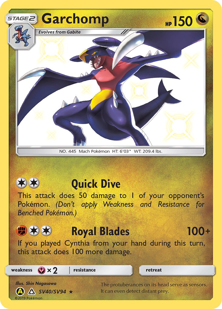 Garchomp (SV40/SV94) [Sun & Moon: Hidden Fates - Shiny Vault] | Eastridge Sports Cards & Games