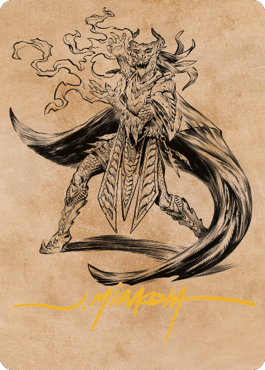 Livaan, Cultist of Tiamat Art Card (Gold-Stamped Signature) [Commander Legends: Battle for Baldur's Gate Art Series] | Eastridge Sports Cards & Games