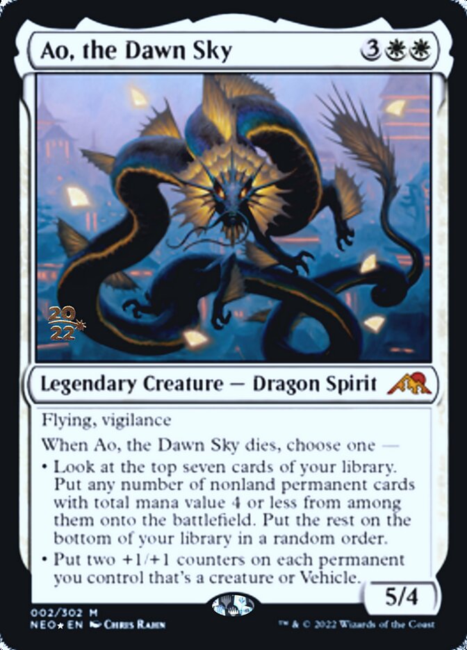 Ao, the Dawn Sky [Kamigawa: Neon Dynasty Prerelease Promos] | Eastridge Sports Cards & Games