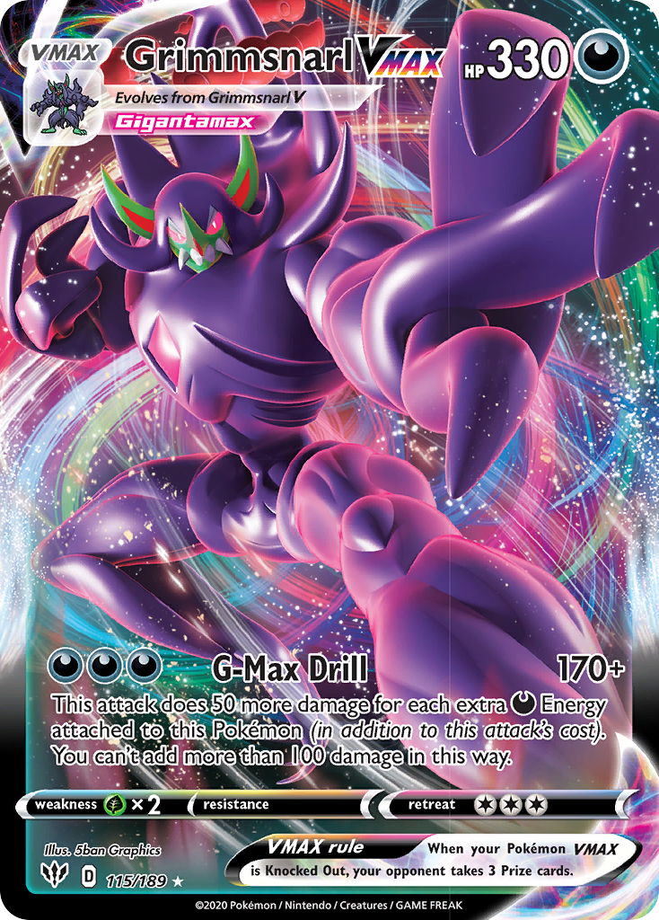 Grimmsnarl VMAX (115/189) [Sword & Shield: Darkness Ablaze] | Eastridge Sports Cards & Games