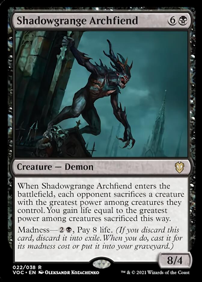 Shadowgrange Archfiend [Innistrad: Crimson Vow Commander] | Eastridge Sports Cards & Games