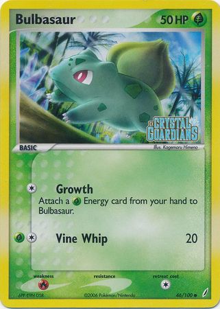 Bulbasaur (46/100) (Stamped) [EX: Crystal Guardians] | Eastridge Sports Cards & Games