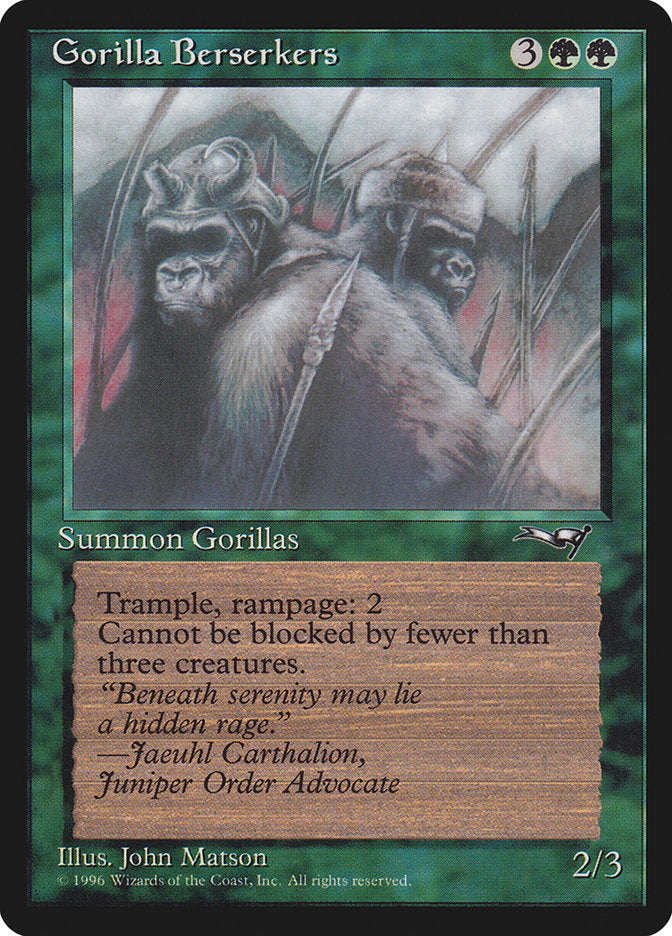 Gorilla Berserkers (Mouths Closed) [Alliances] | Eastridge Sports Cards & Games