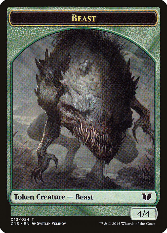 Beast // Snake (017) Double-Sided Token [Commander 2015 Tokens] | Eastridge Sports Cards & Games