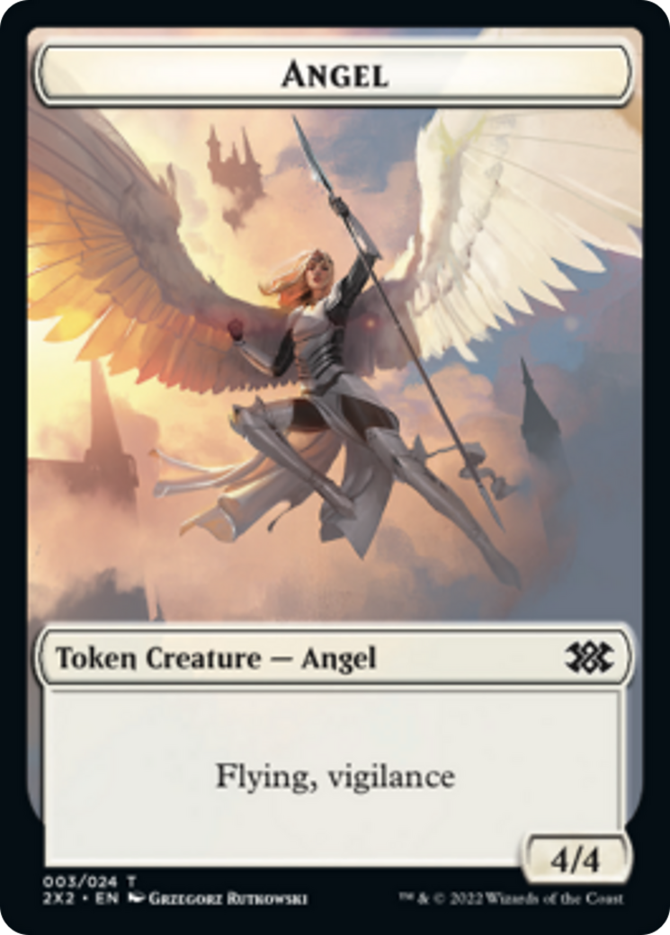 Bear // Angel Double-sided Token [Double Masters 2022 Tokens] | Eastridge Sports Cards & Games