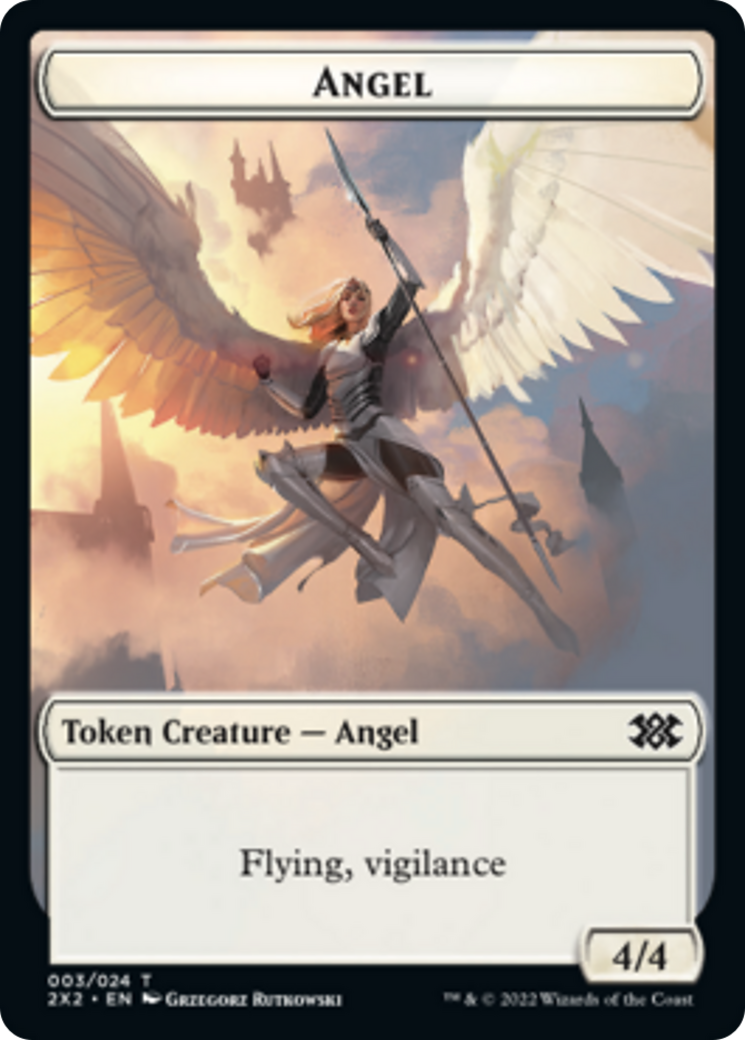 Saproling // Angel Double-sided Token [Double Masters 2022 Tokens] | Eastridge Sports Cards & Games