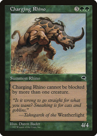 Charging Rhino [Tempest] | Eastridge Sports Cards & Games