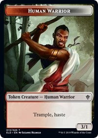 Human Warrior // Food (16) Double-sided Token [Throne of Eldraine Tokens] | Eastridge Sports Cards & Games