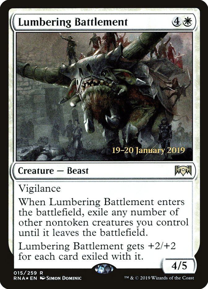 Lumbering Battlement [Ravnica Allegiance Prerelease Promos] | Eastridge Sports Cards & Games