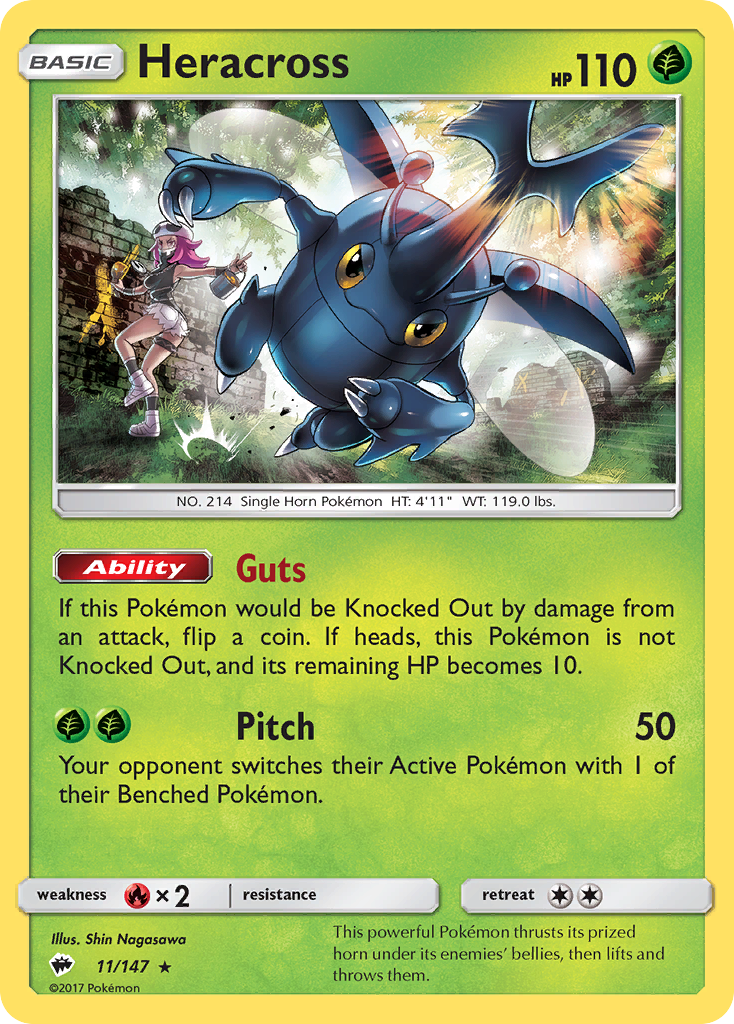 Heracross (11/147) [Sun & Moon: Burning Shadows] | Eastridge Sports Cards & Games